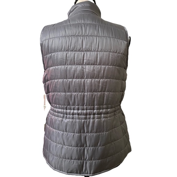Rafaella Sportswear puffer zip up rock color vest - Picture 3 of 7